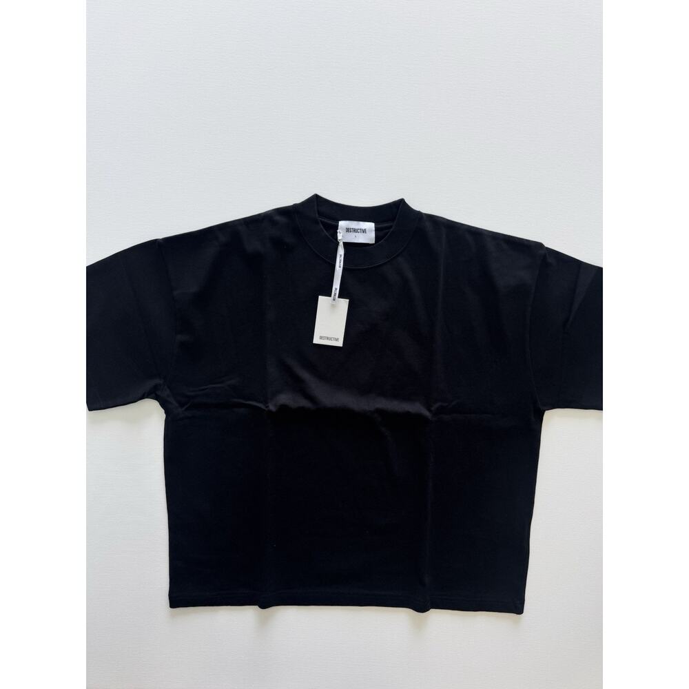 Destructive Cropped T-Shirt - Black L - Picture 5 of 8